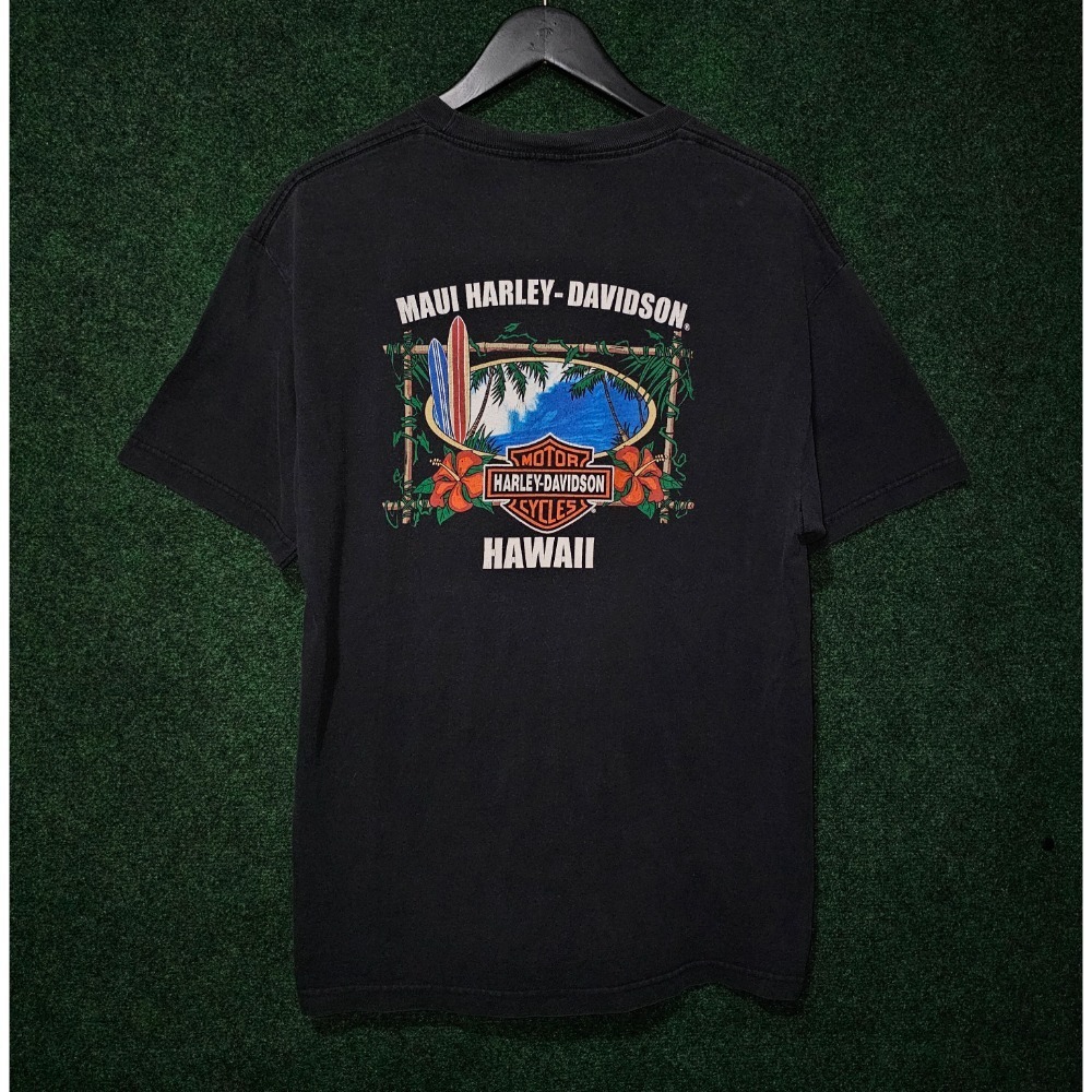 Harley-Davidson Maui Hawaii Graphic T-Shirt  Hawaii Surf beach bike tee
